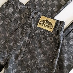 Marc Jacobs stovepipe jeans, size 26. Checker print!